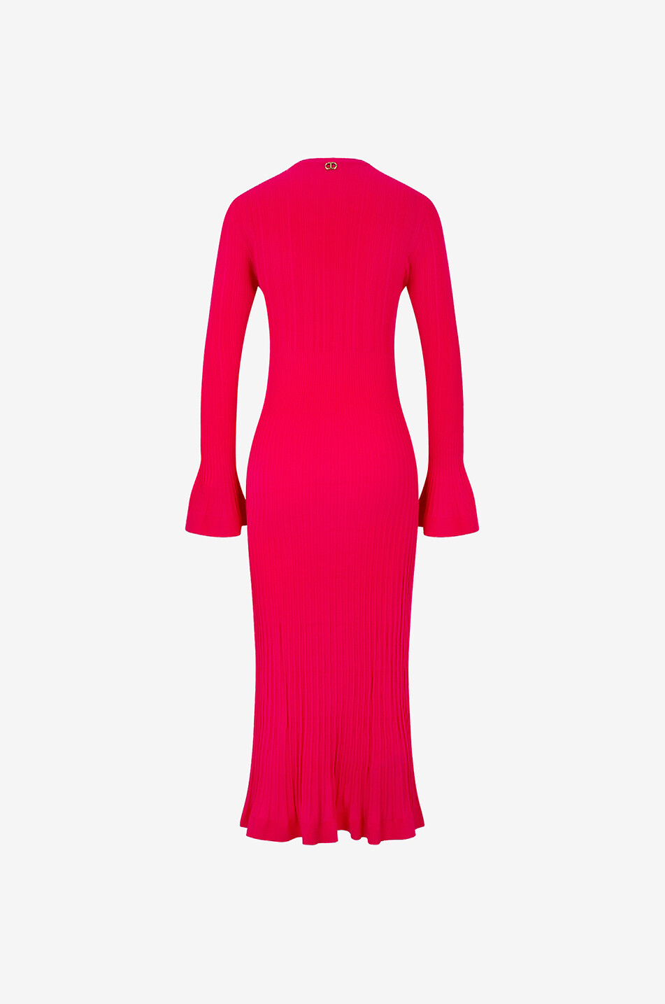 TWINSET Langes figurbetontes Strickkleid Damen ROSA 2