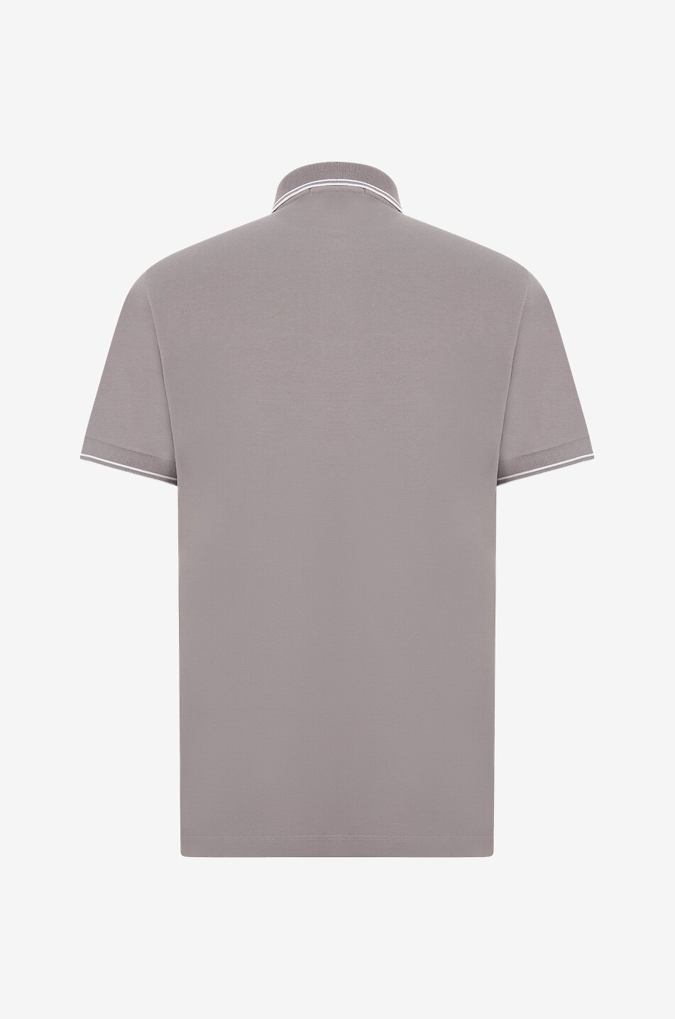 STONE ISLAND 2SC18 slim fit short-sleeve polo shirt with striped trims Men GREY 2