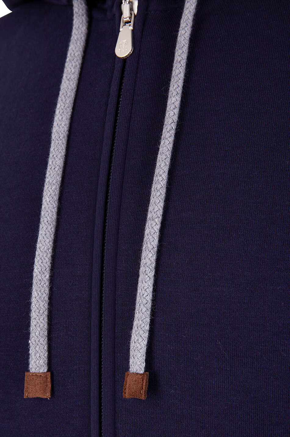 BRUNELLO CUCINELLI Hooded light-weight zip-up sweatshirt Men DARK BLUE 3