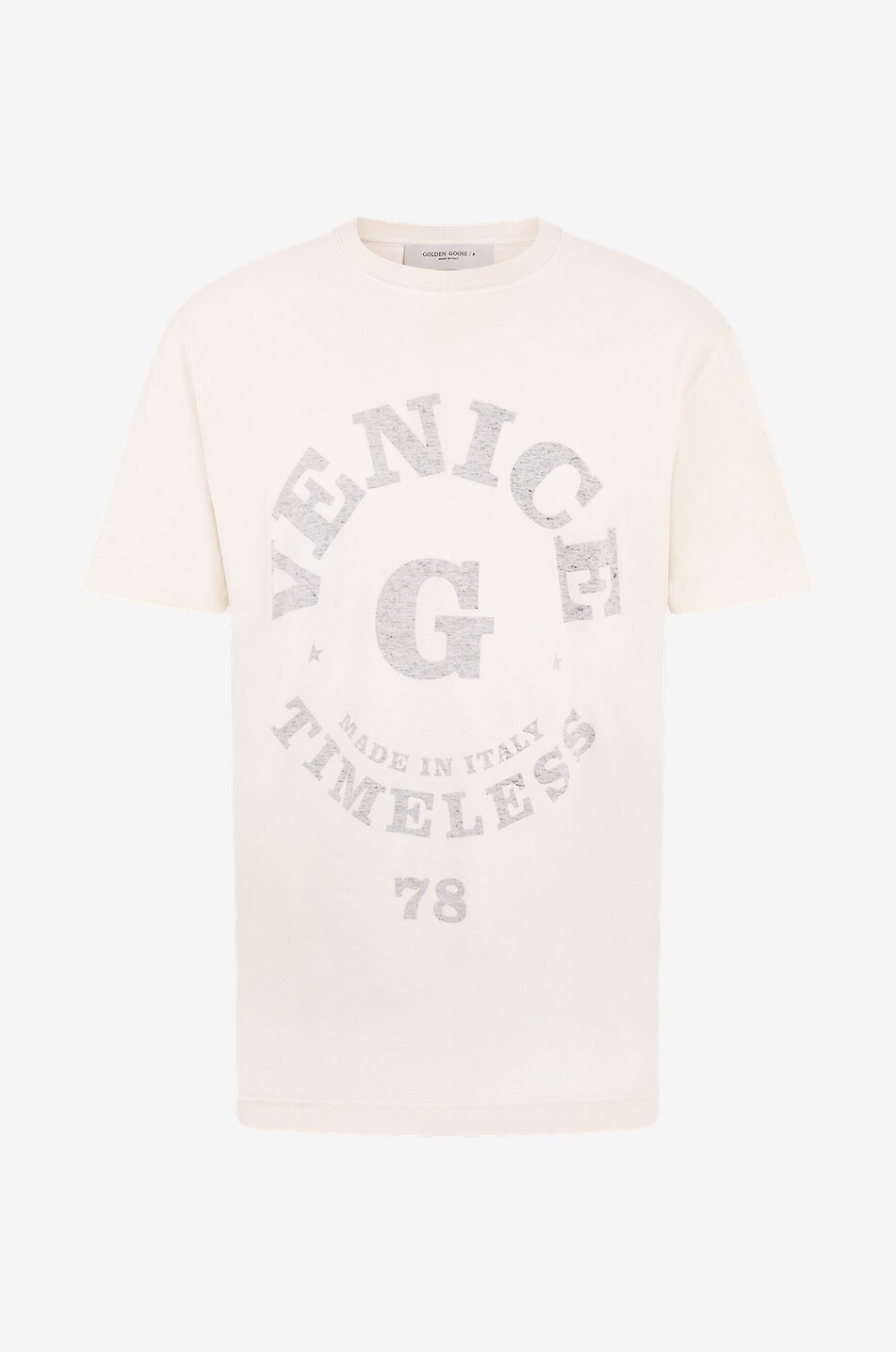 GOLDEN GOOSE T-shirt en jersey à manches courtes Venice Timeless Homme BLANC 1