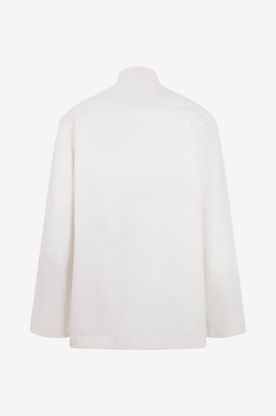 JIL SANDER Veste chemise en denim à logo en 3D Homme BLANC 2