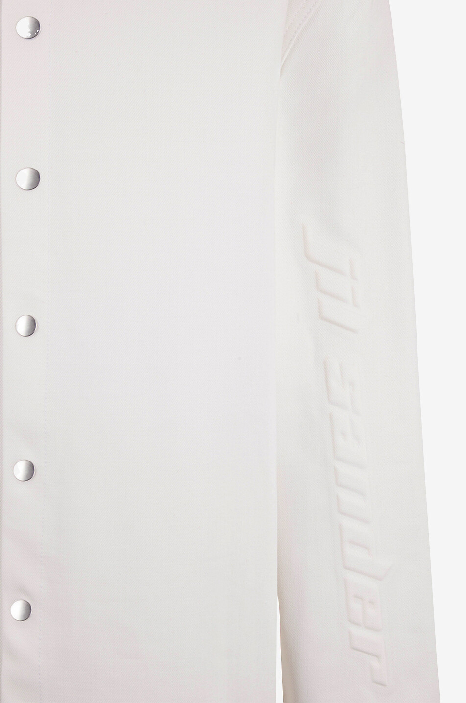 JIL SANDER Veste chemise en denim à logo en 3D Homme BLANC 4