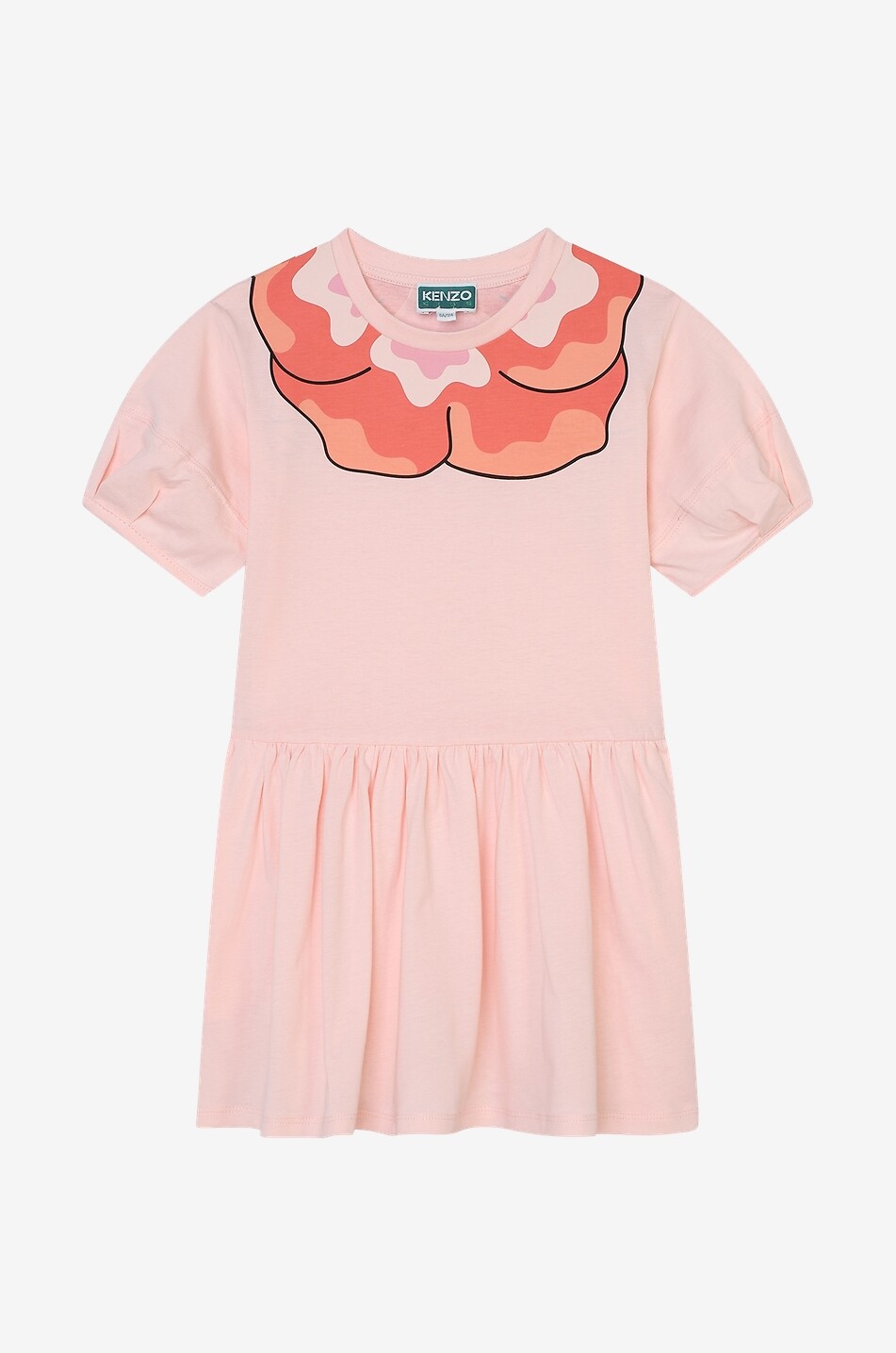 Mädchen-Jersey-Kleid mit Print Hibiscus