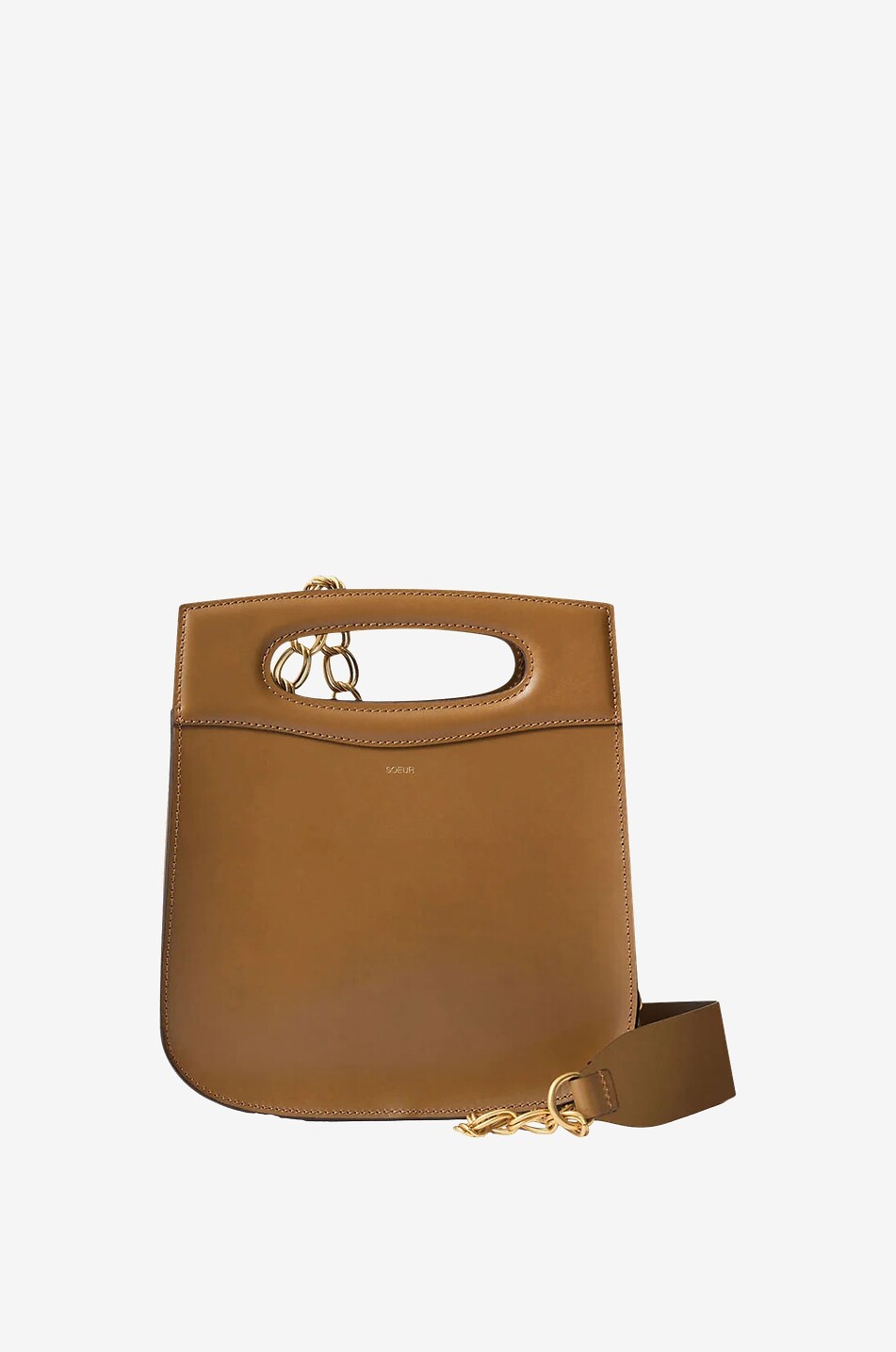SOEUR Sac à main en cuir lisse Chéri Femme MARRON 1