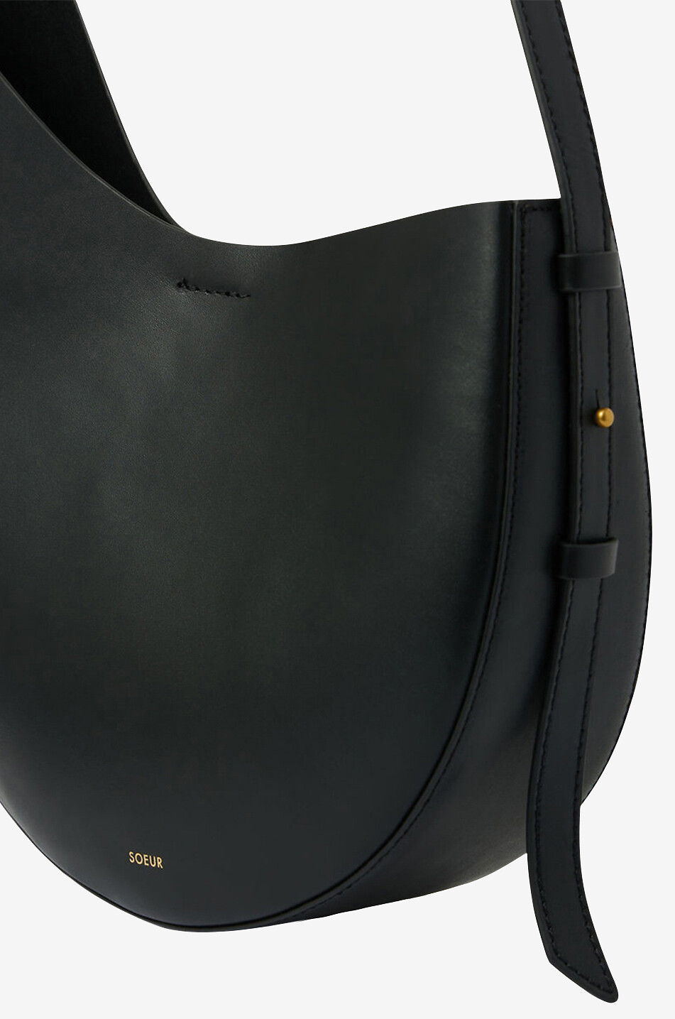 SOEUR Sac porté épaule asymétrique en cuir Winona Femme NOIR 3