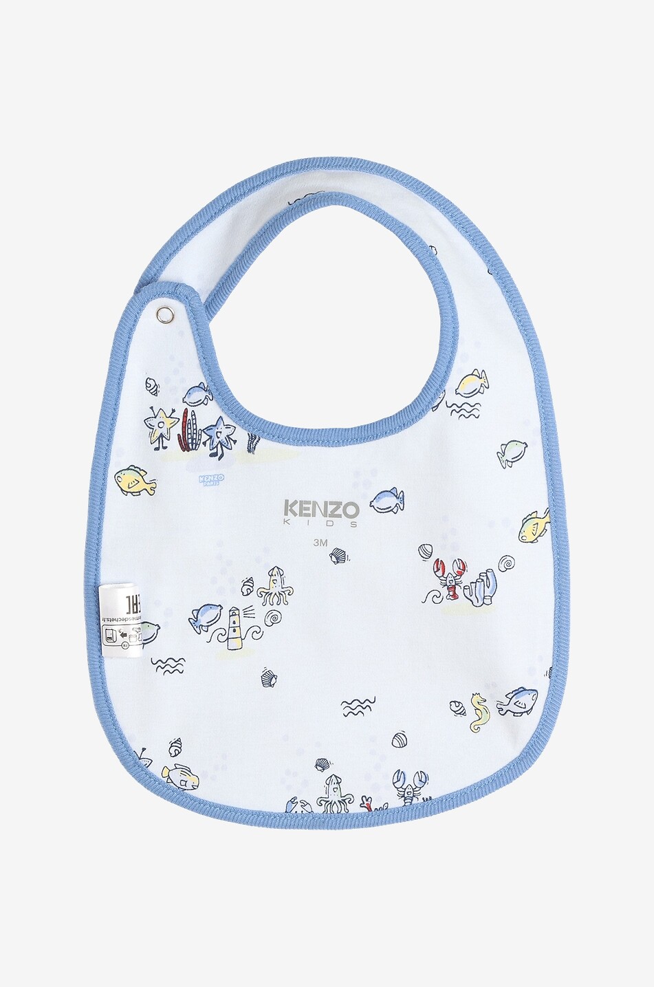 Marine life printed three-piece baby set