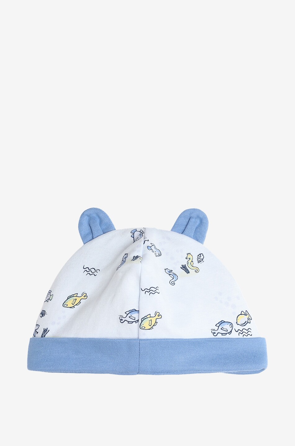 Marine life printed three-piece baby set