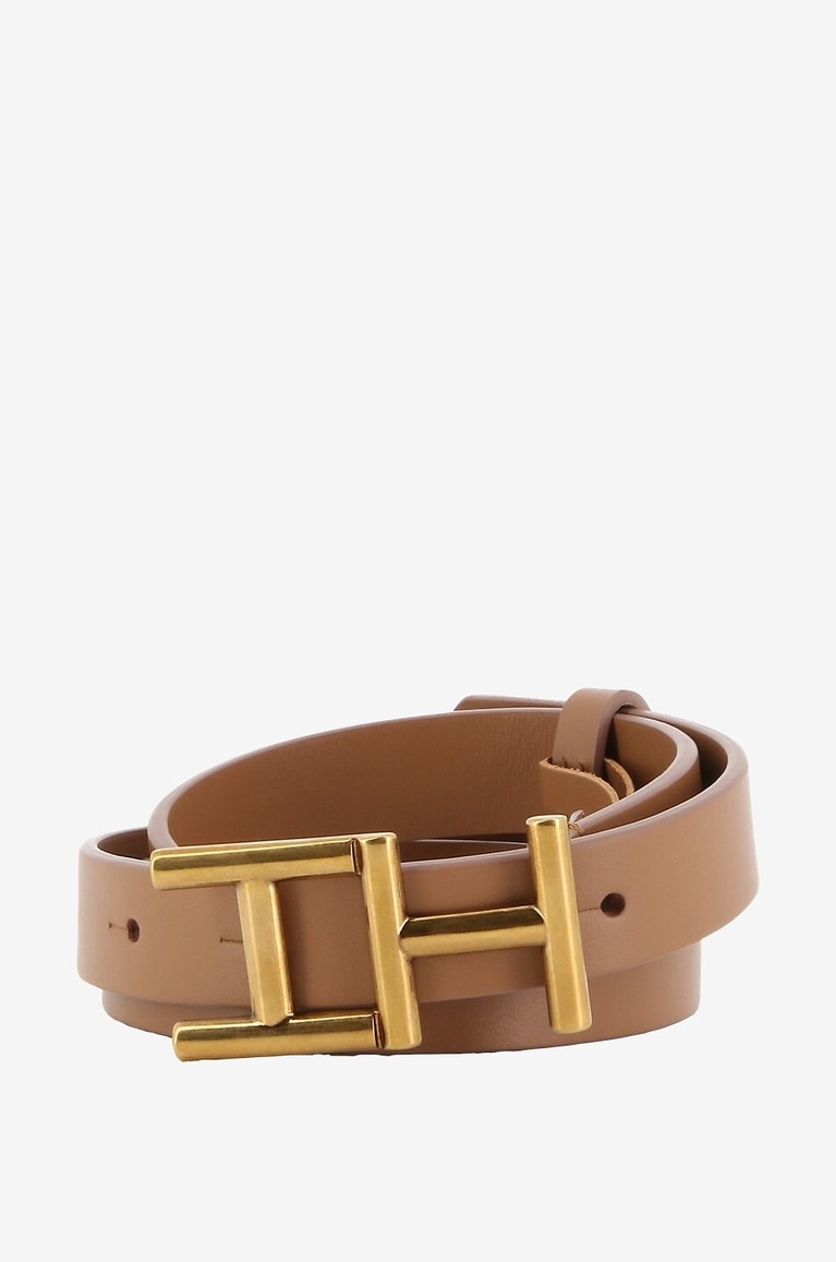 HEMISPHERE Ceinture en cuir Femme COGNAC 1