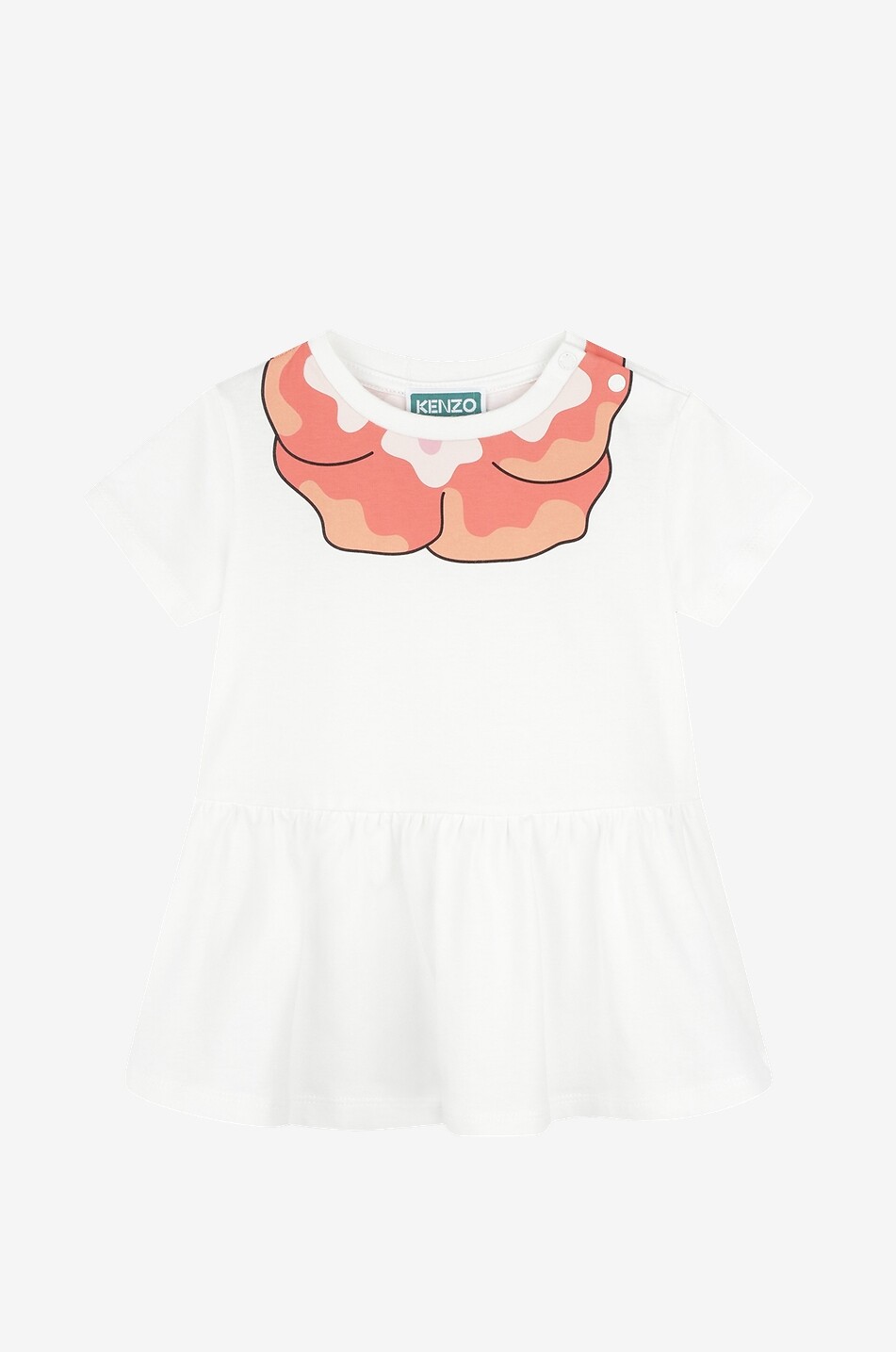 Flower round neck printed baby T-shirt dress