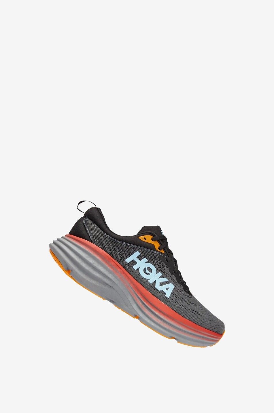 HOKA ONE Bondi 8 mesh running shoes Men DARK GREY 2