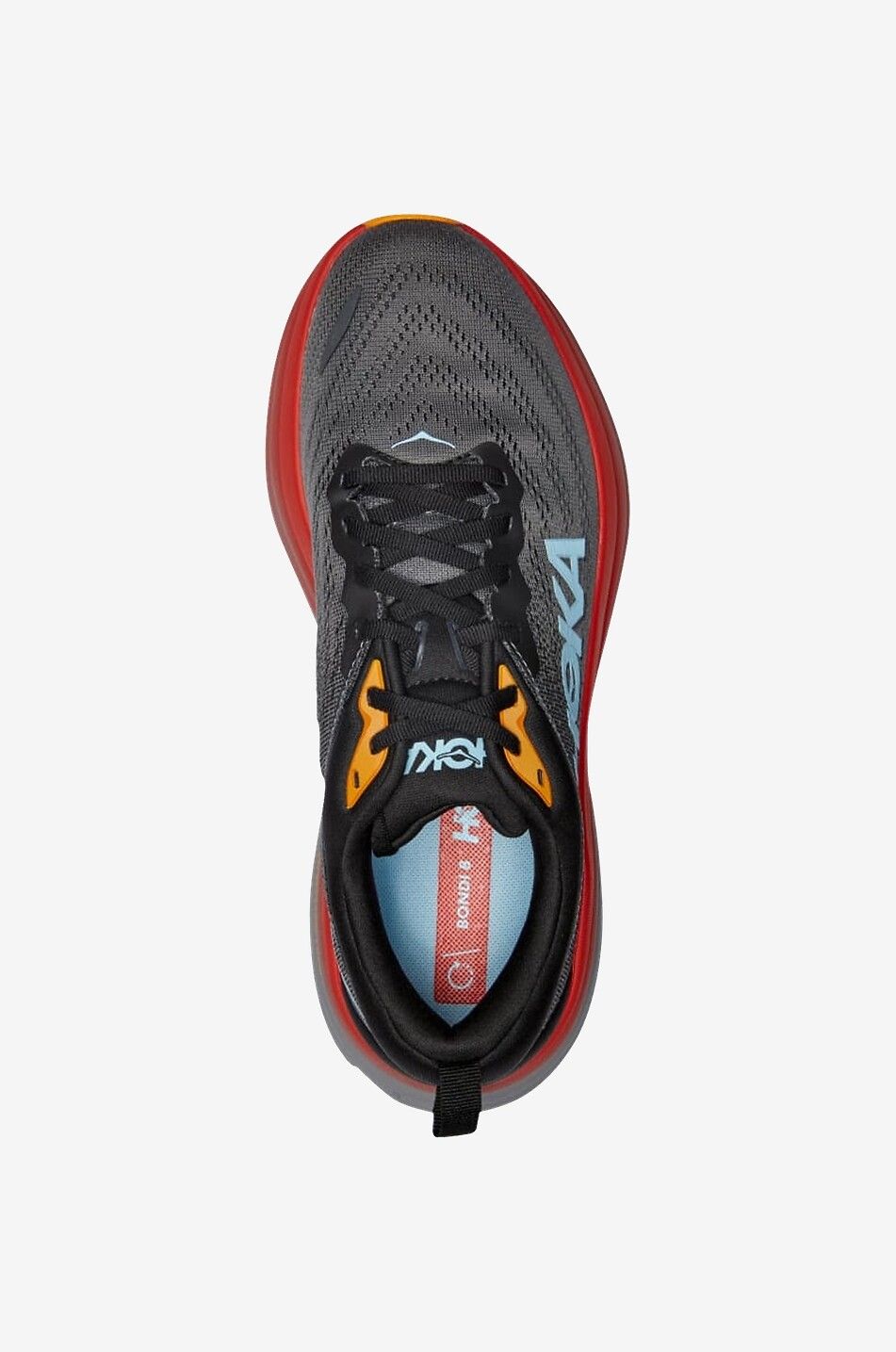 HOKA ONE Bondi 8 mesh running shoes Men DARK GREY 4