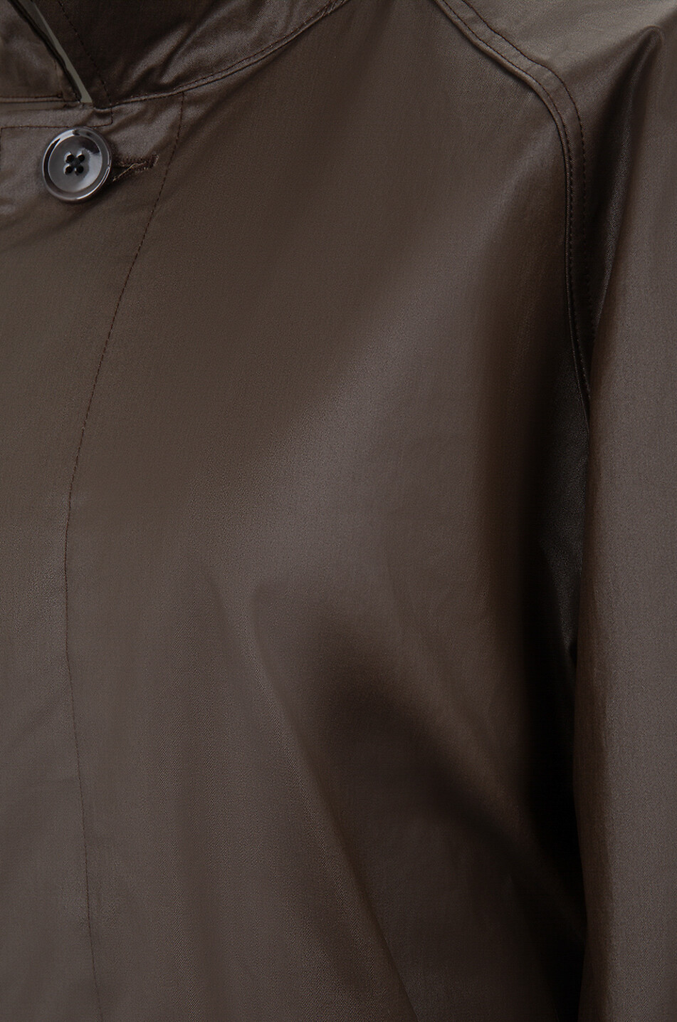 LEMAIRE Imperméable en gabardine enduite avec ceinture Femme MARRON FONCÉ 4