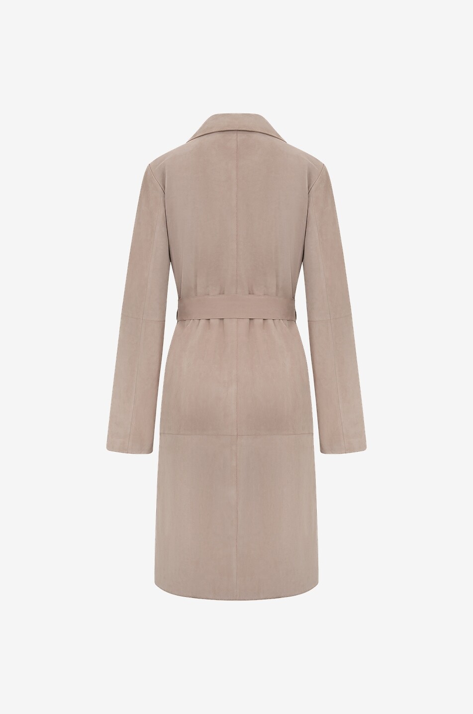 Salento lightweight belted suede coat