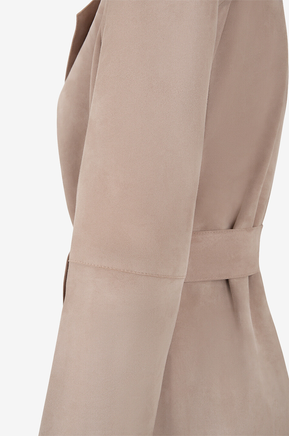 Salento lightweight belted suede coat