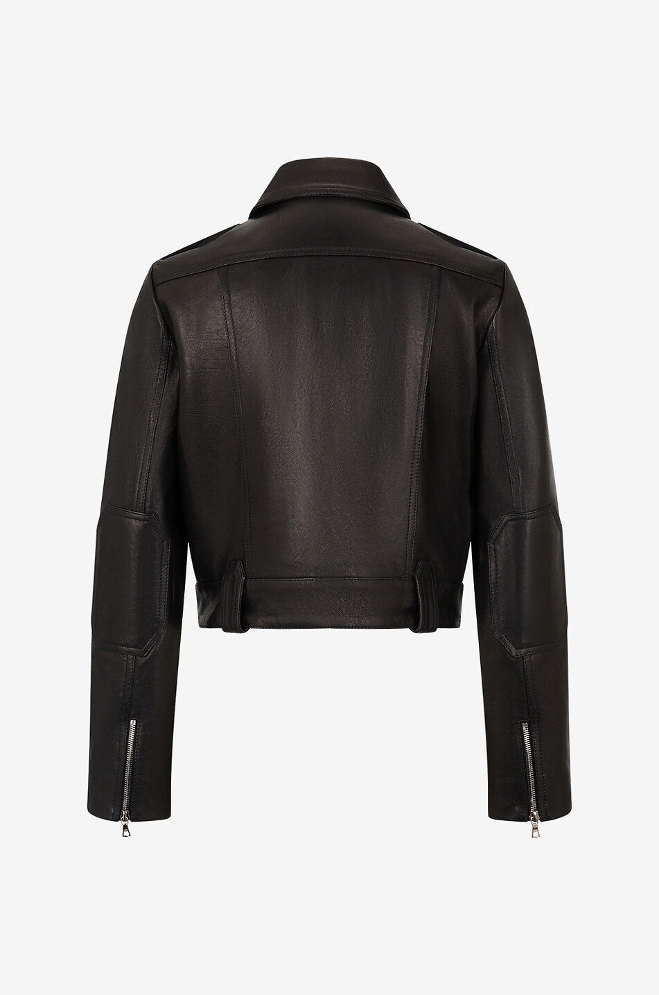 KHAITE Perfecto raccourci en cuir The Cordelia Femme NOIR 2