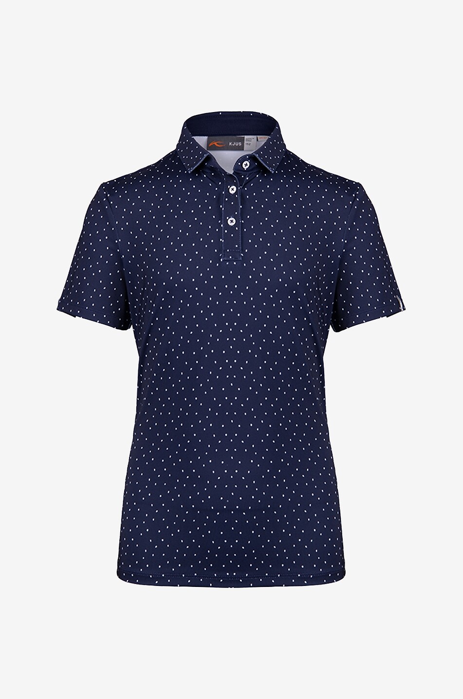 KJUS Dot printed girl's golf polo shirt  DARK BLUE 1