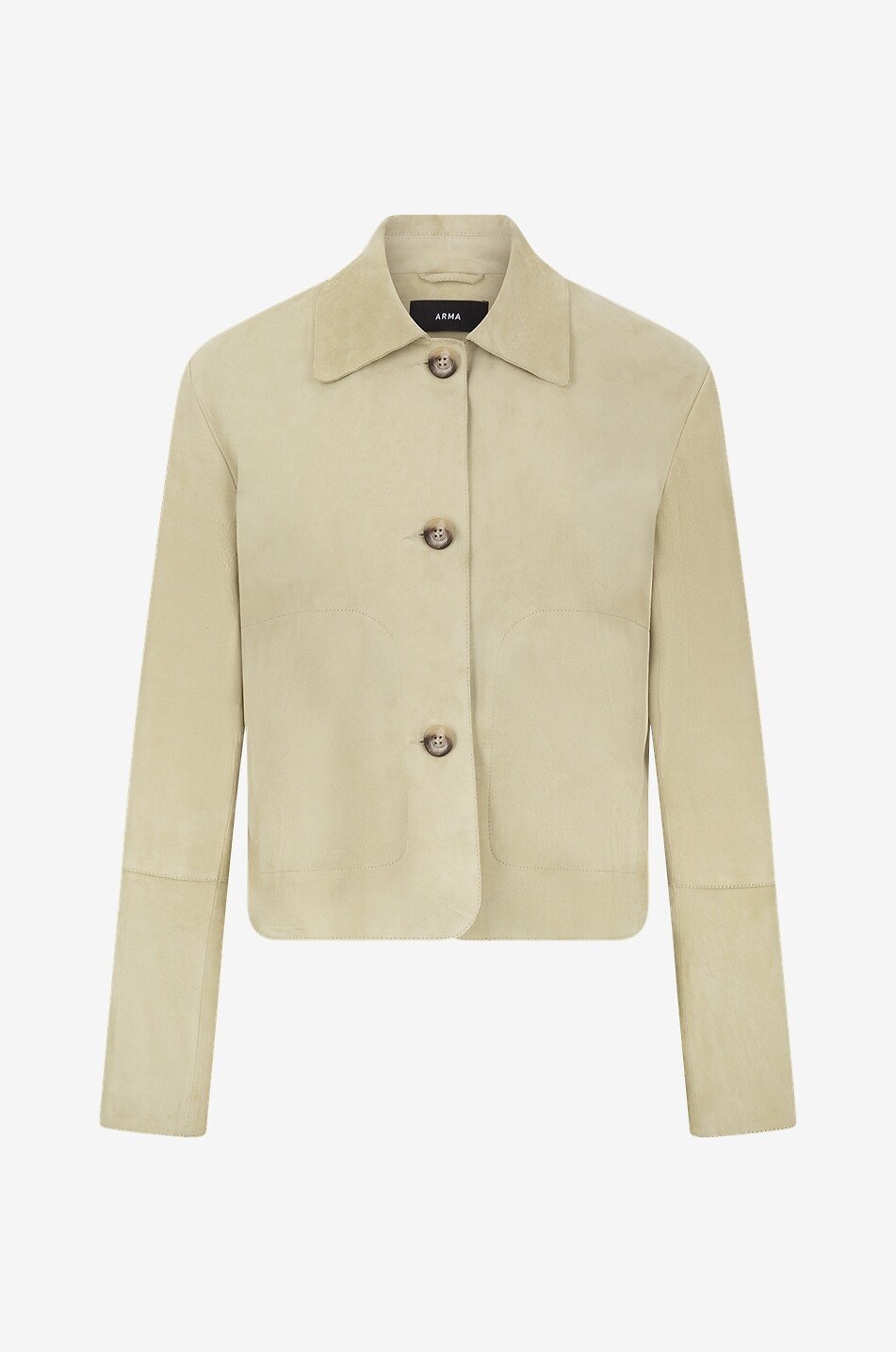 Boxy-Hemdjacke aus Wildleder Emy