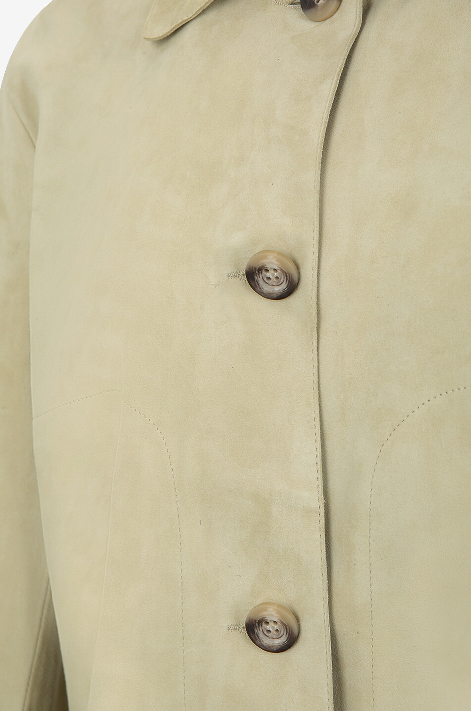 Boxy-Hemdjacke aus Wildleder Emy