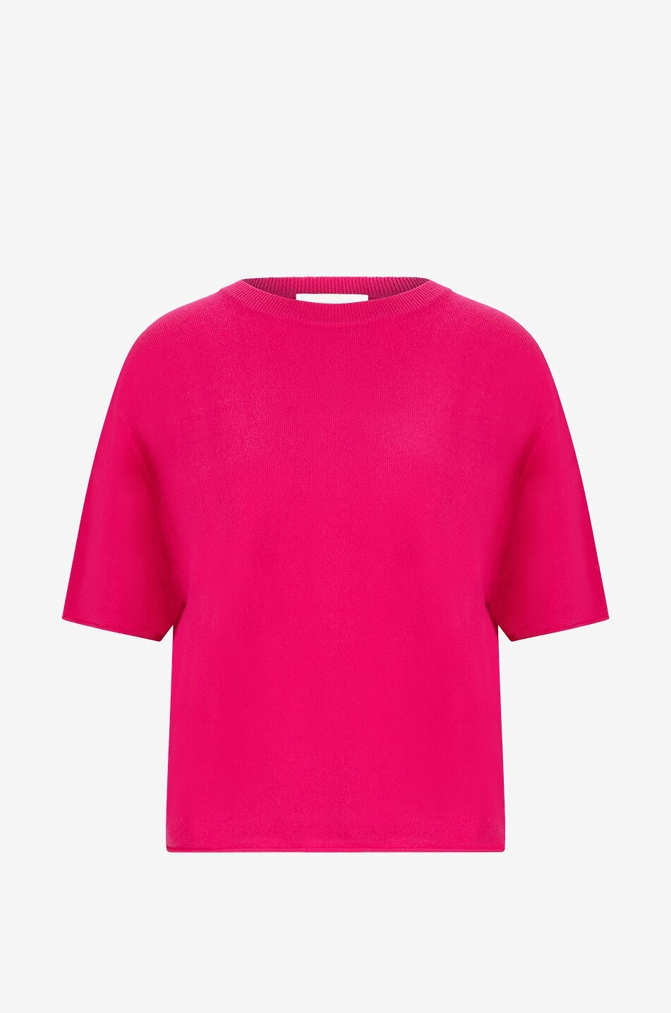 LISA YANG Cila cashmere short-sleeved jumper Women DARK PINK 1