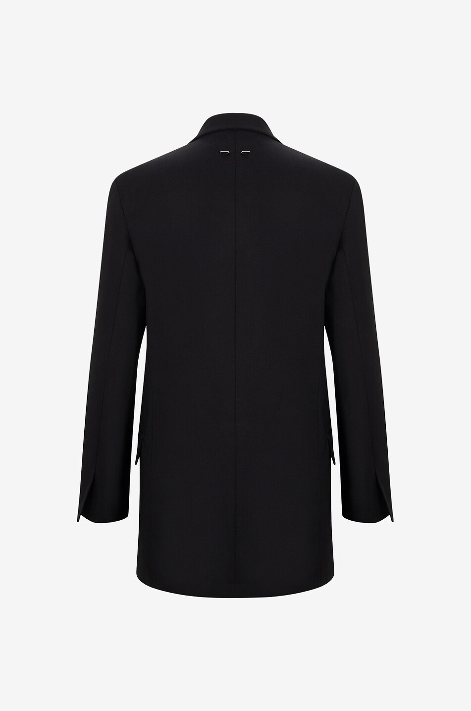 Double-breasted wool blend blazer