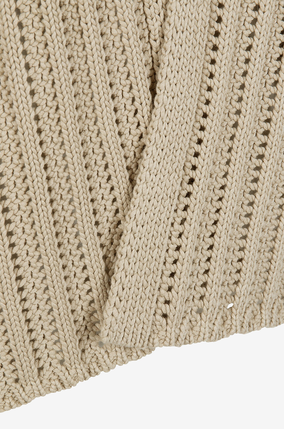 HEMISPHERE Cardigan ajouré à col V en coton Femme KAKI 3