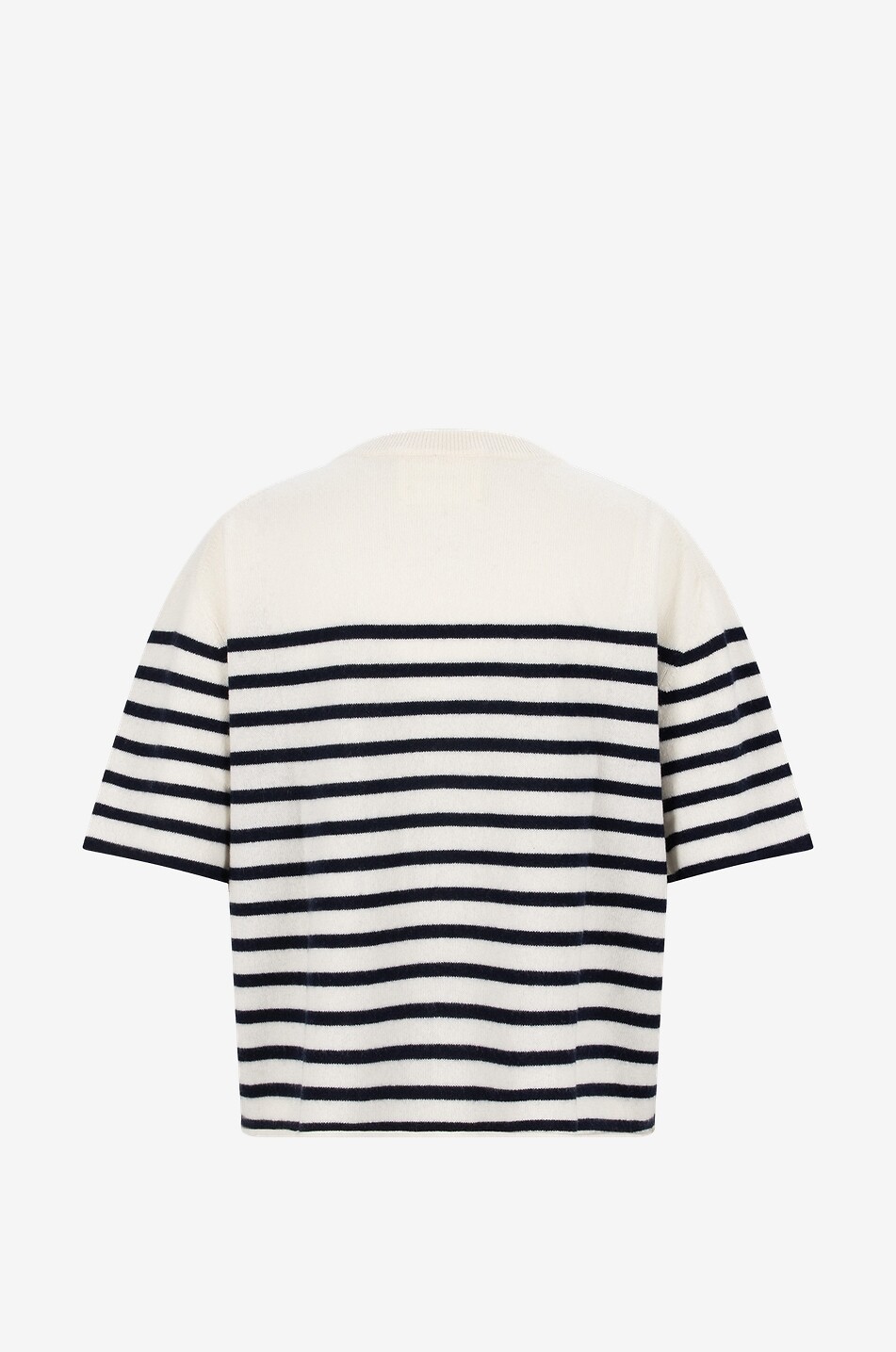 LISA YANG Clia short-sleeved striped cashmere jumper Women MULTI COLOURED 2