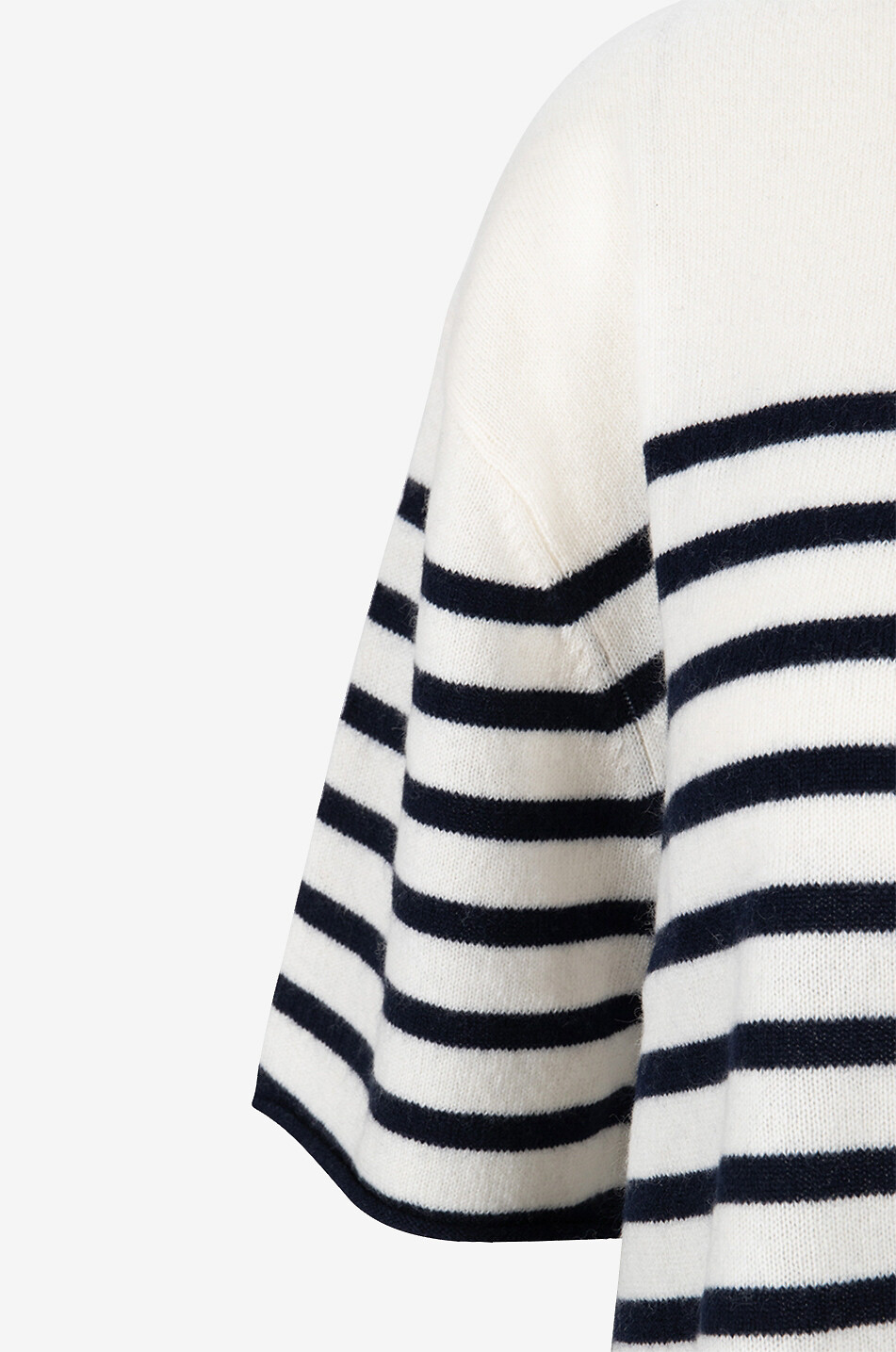LISA YANG Clia short-sleeved striped cashmere jumper Women MULTI COLOURED 3