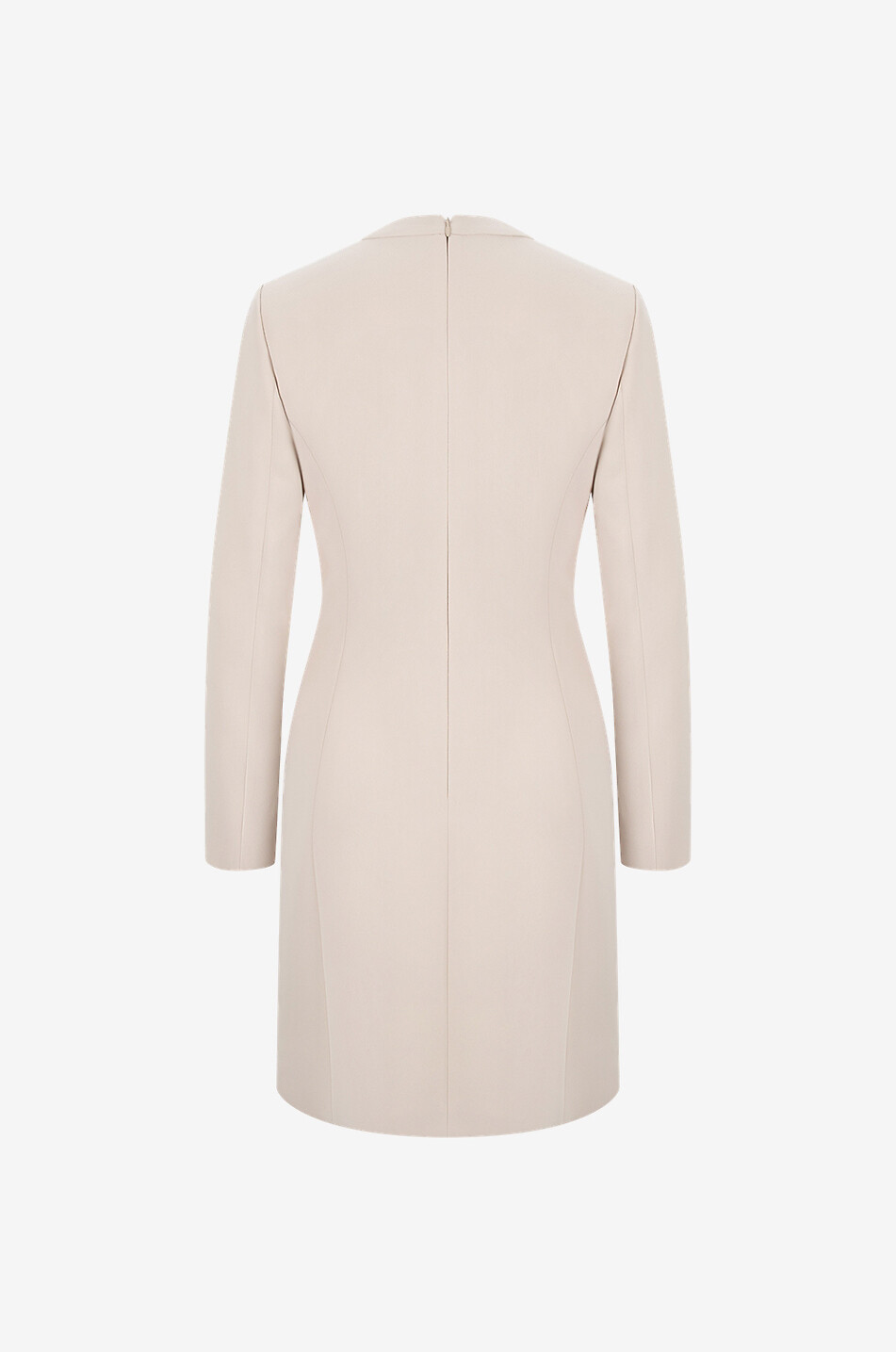 Kurzes Kleid mit geschlitzten Ärmeln und Zierschnalle
