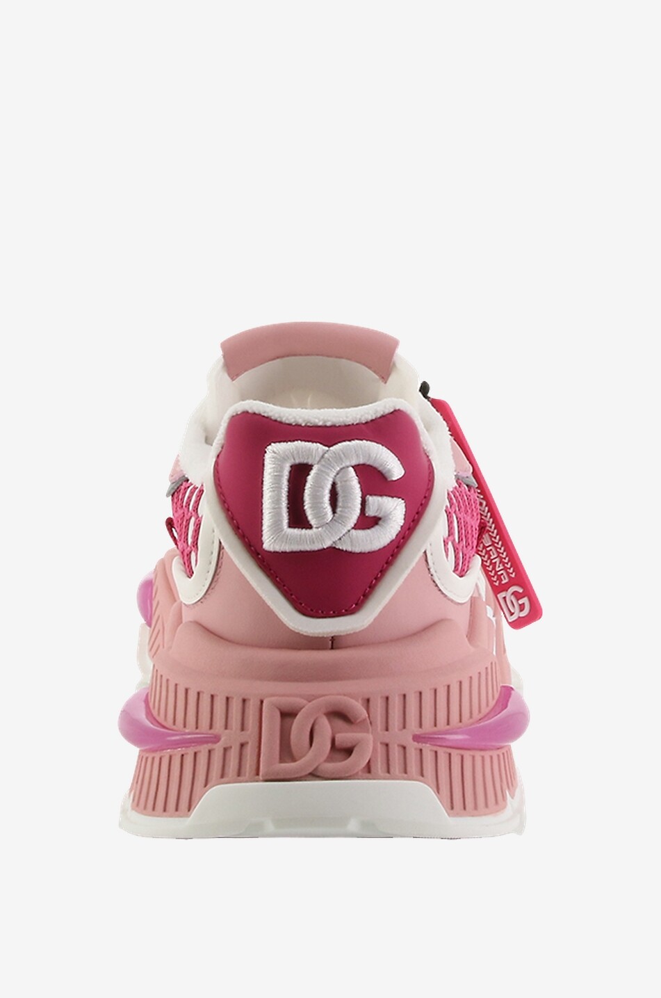 DOLCE & GABBANA Baskets basses en résille et cuir Airmaster Femme ROSE 4