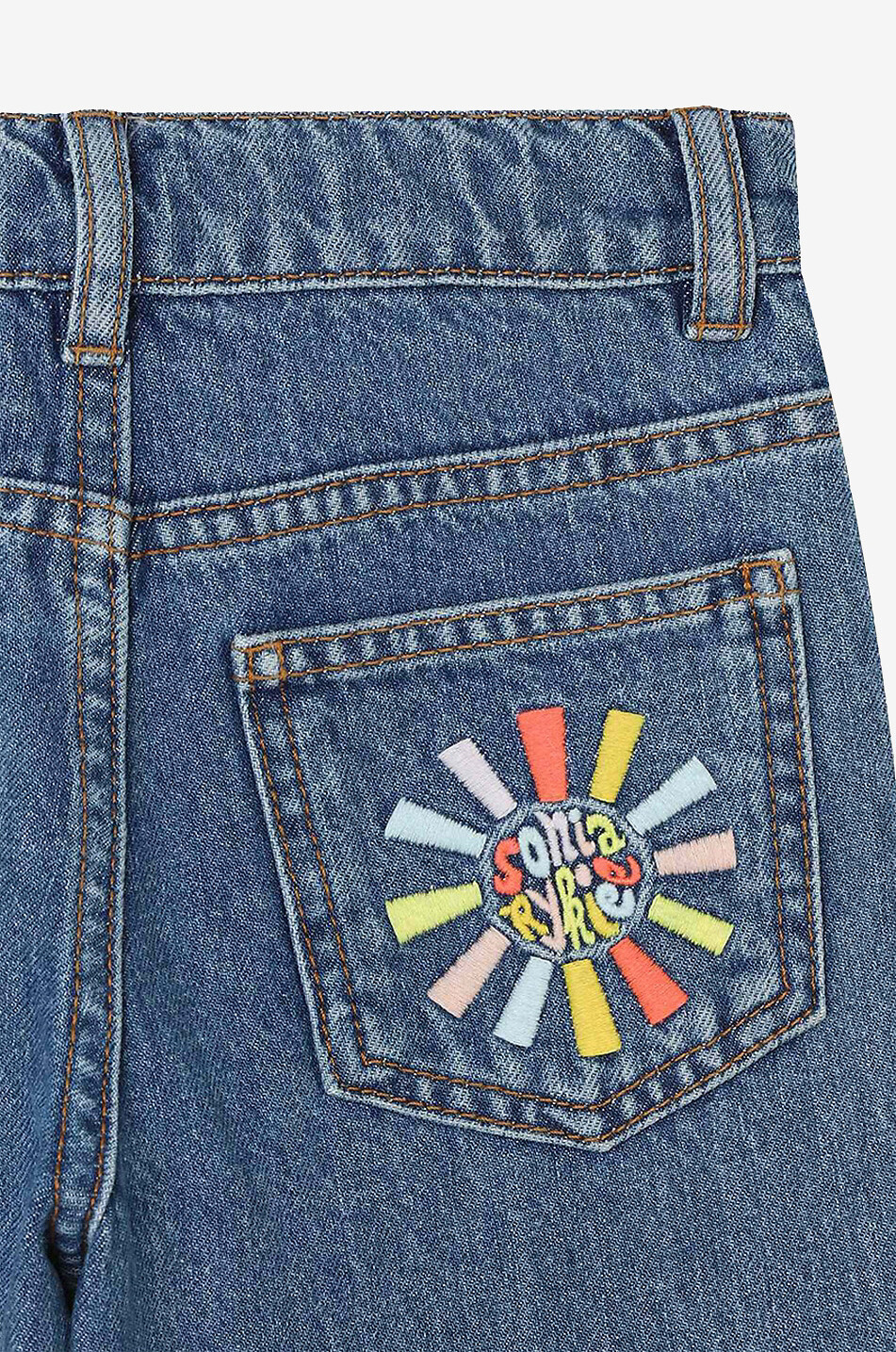 SONIA RYKIEL Girls' cotton jeans Girl BLUE 3