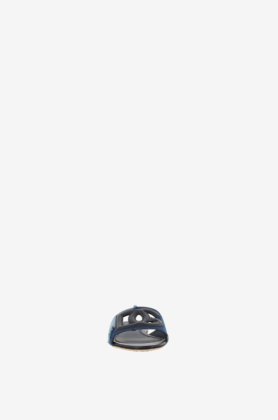 DOLCE & GABBANA Mules plates en denim et cuir Bianca Femme MULTICOLORE 2
