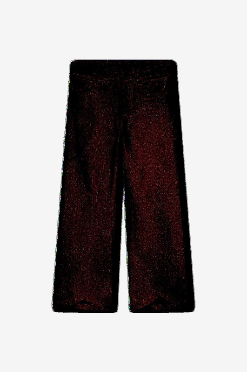 Girls' wide-leg cotton trousers