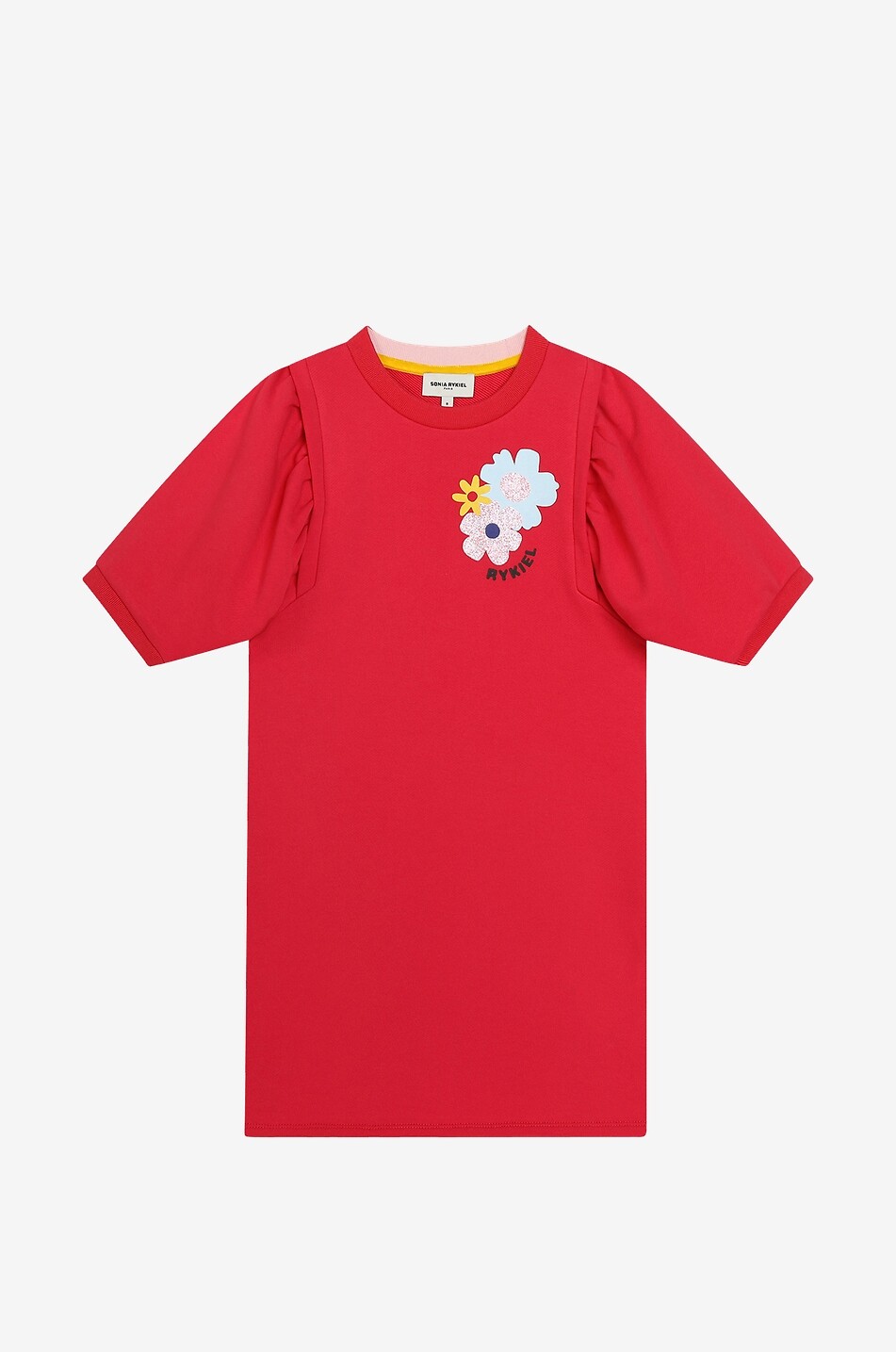 Kleid für Mädchen aus Baumwolle mit Straussprint