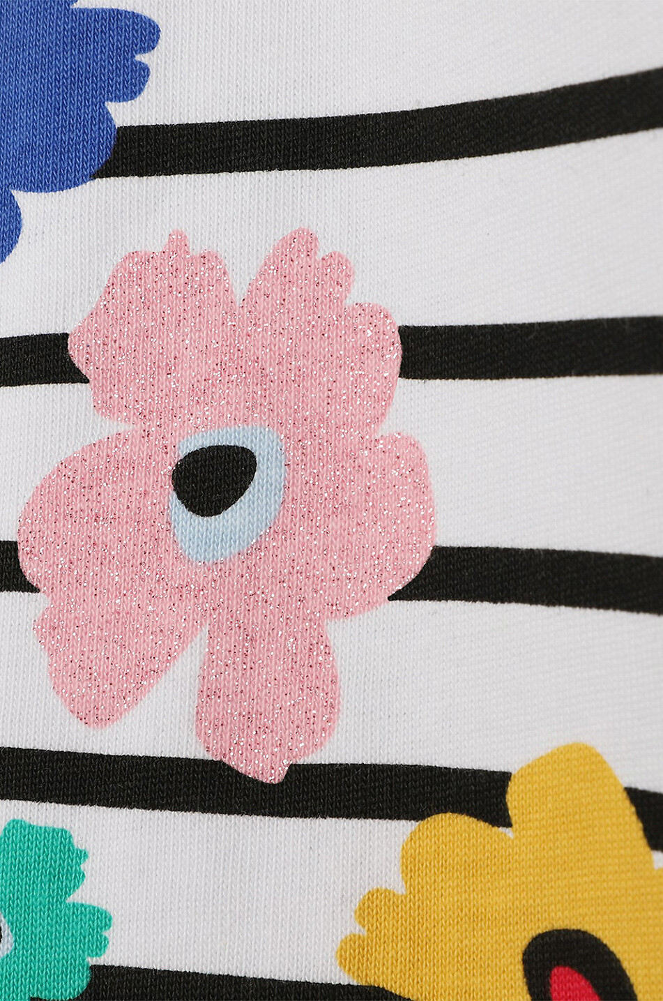 SONIA RYKIEL T-Shirt-Kleid für Mädchen mit Streifen und Blüten Mädchen WEISS 3