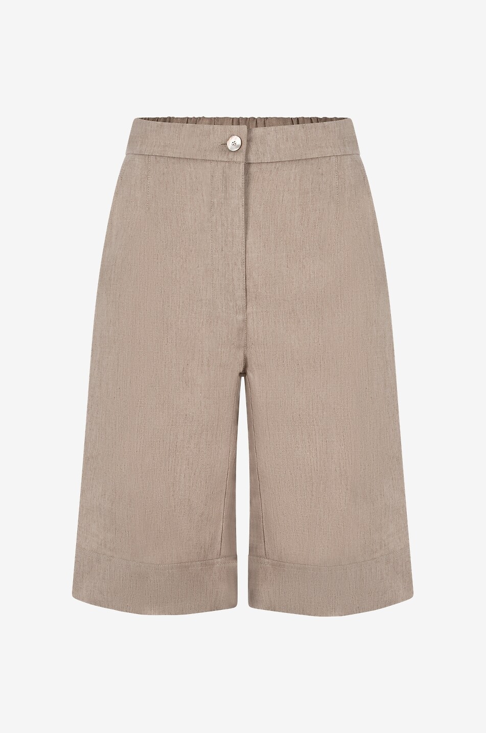 Bermudashorts aus Baumwolle und Leinen