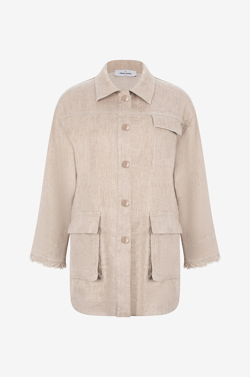 Lightweight cotton and linen parka