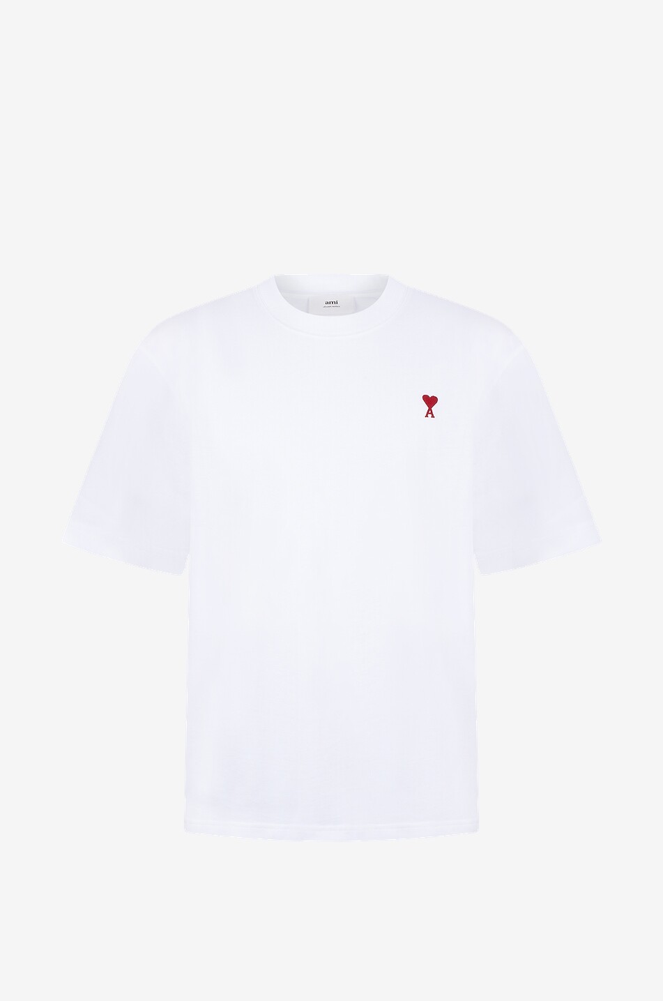 AMI Lässiges Bio-Baumwoll-T-Shirt Ami de Coeur Herren WEISS 1