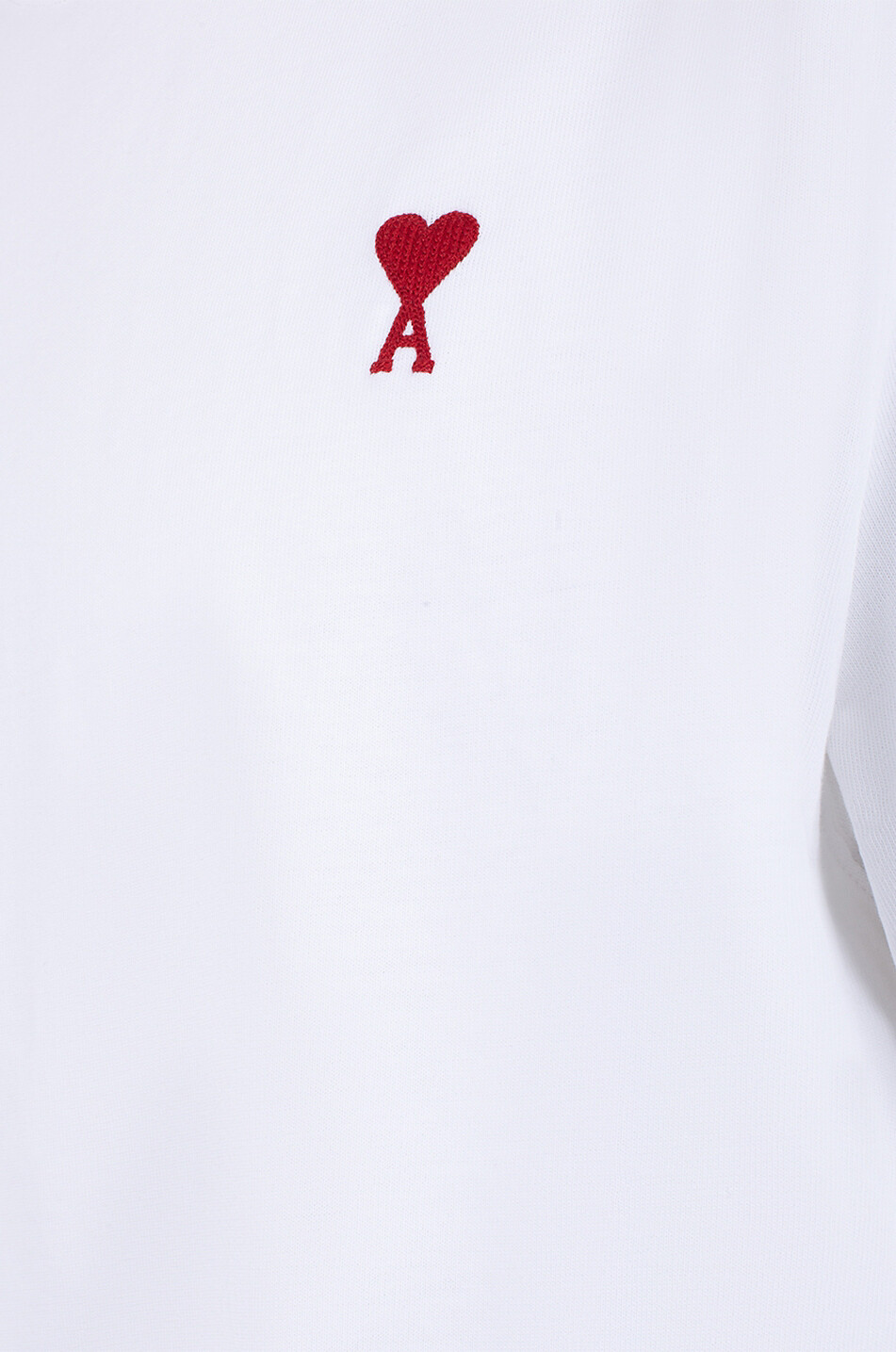 AMI Lässiges Bio-Baumwoll-T-Shirt Ami de Coeur Herren WEISS 3