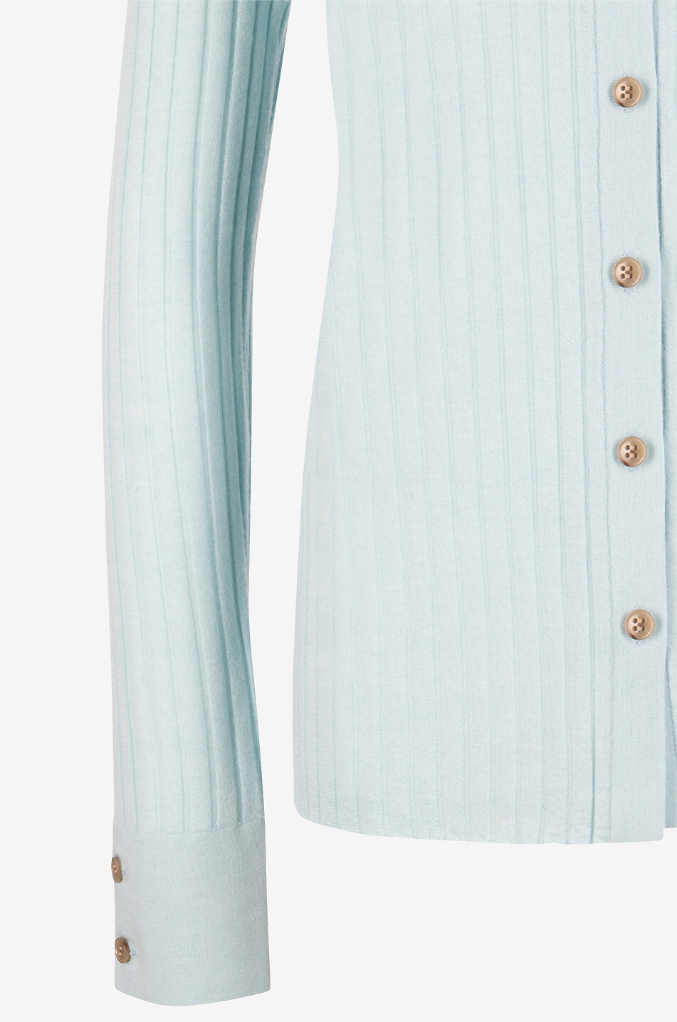 LISA YANG Aria knit cashmere shirt jacket Women LIGHT BLUE 3