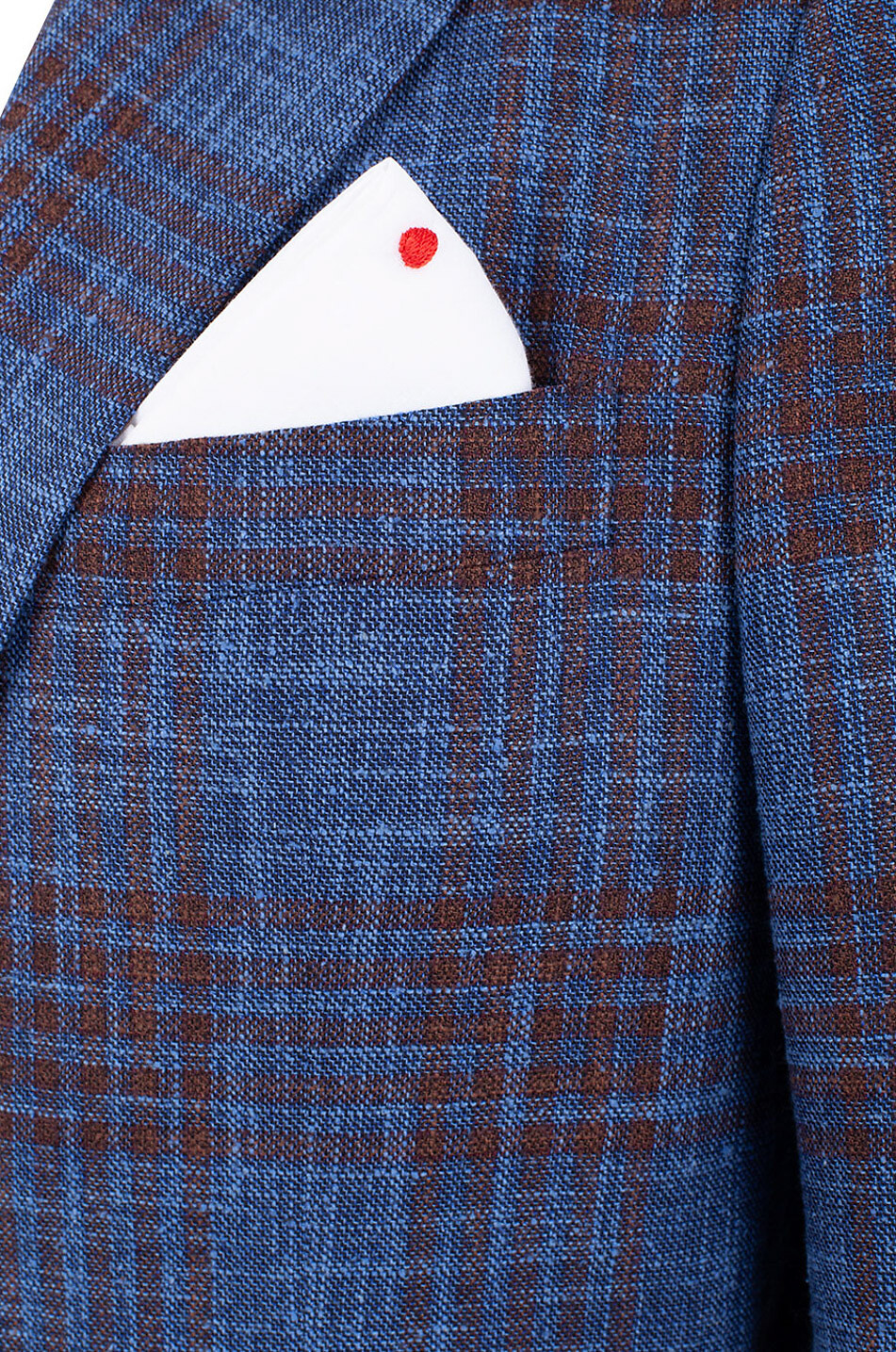 Karierter Blazer aus Woll- und Seidenmix