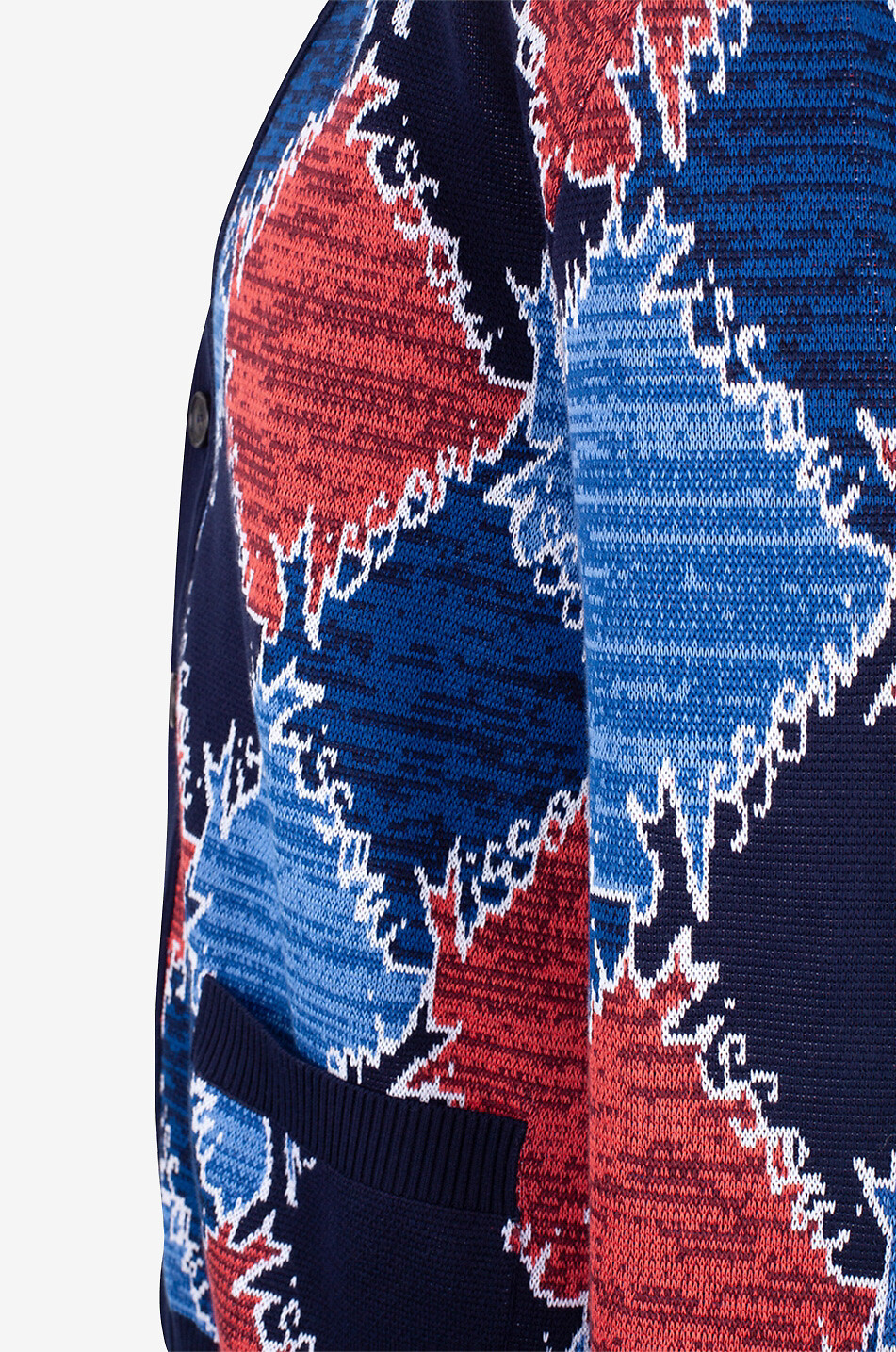 Cardigan jacquard en coton motif losanges