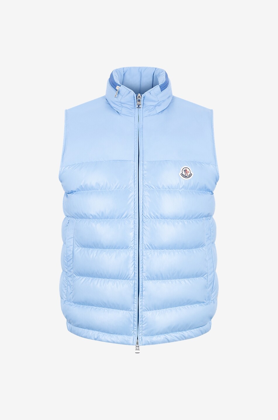 Cerces sleeveless down jacket with stand-up collar