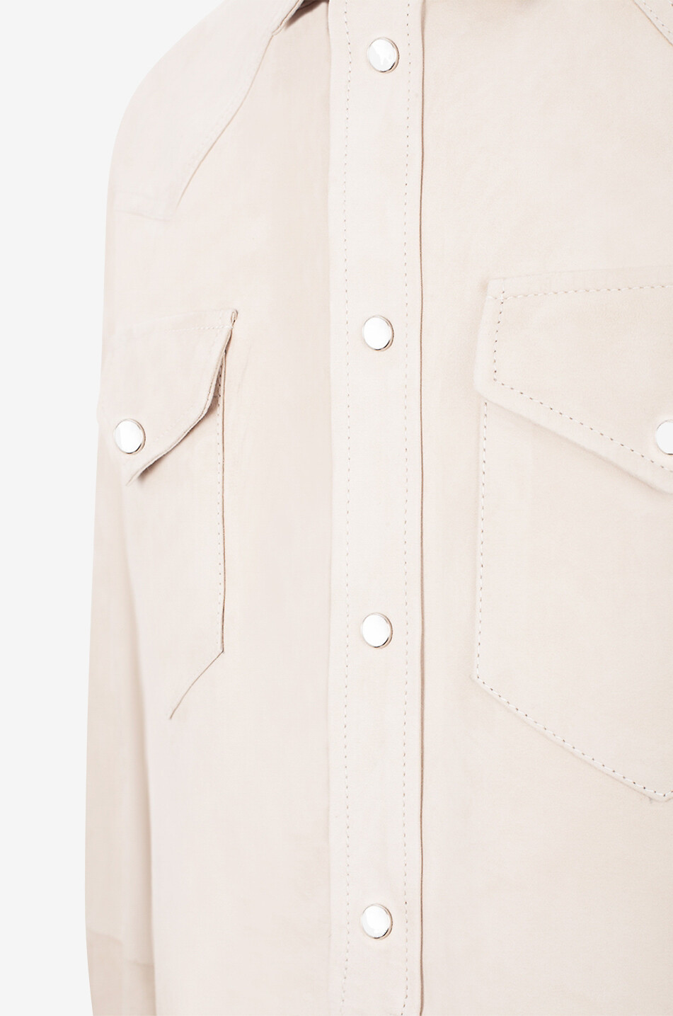 BRUNELLO CUCINELLI Lightweight suede overshirt Men BROWN 3