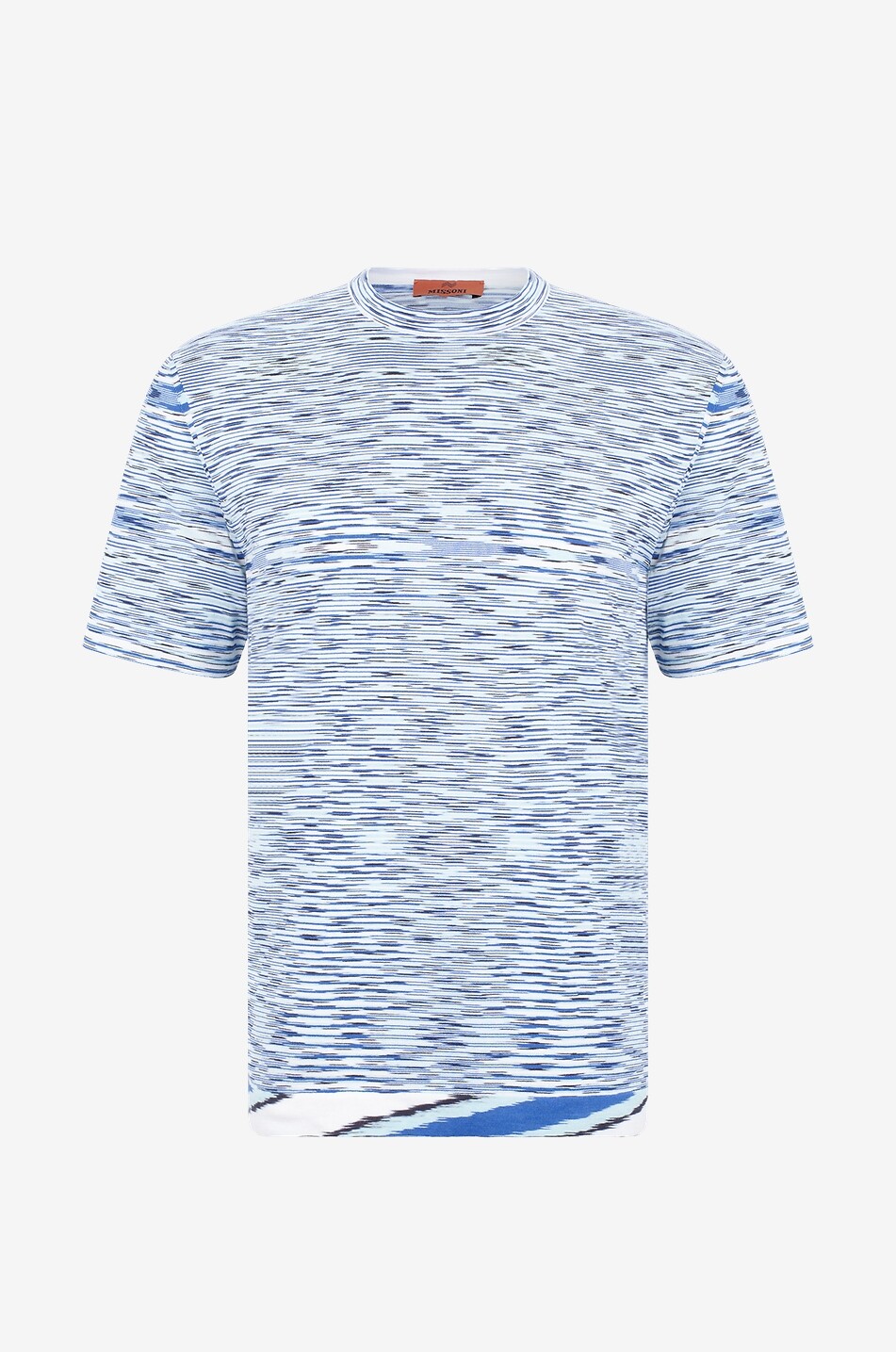 T-shirt en maille jacquard à manches courtes