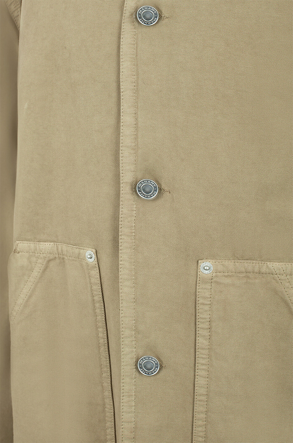 ISABEL MARANT Veste chemise en toile de coton Lawrence Homme KAKI 3