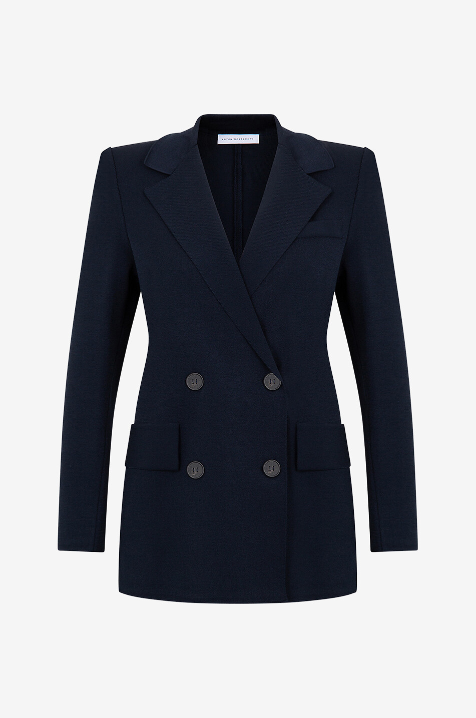 ANTONINO VALENTI Tehmina Durrani double-breasted jersey blazer Women DARK BLUE 1