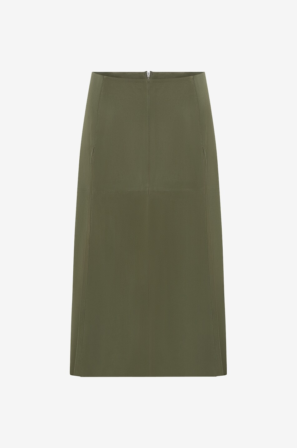 Jupe midi évasée en daim léger Udine