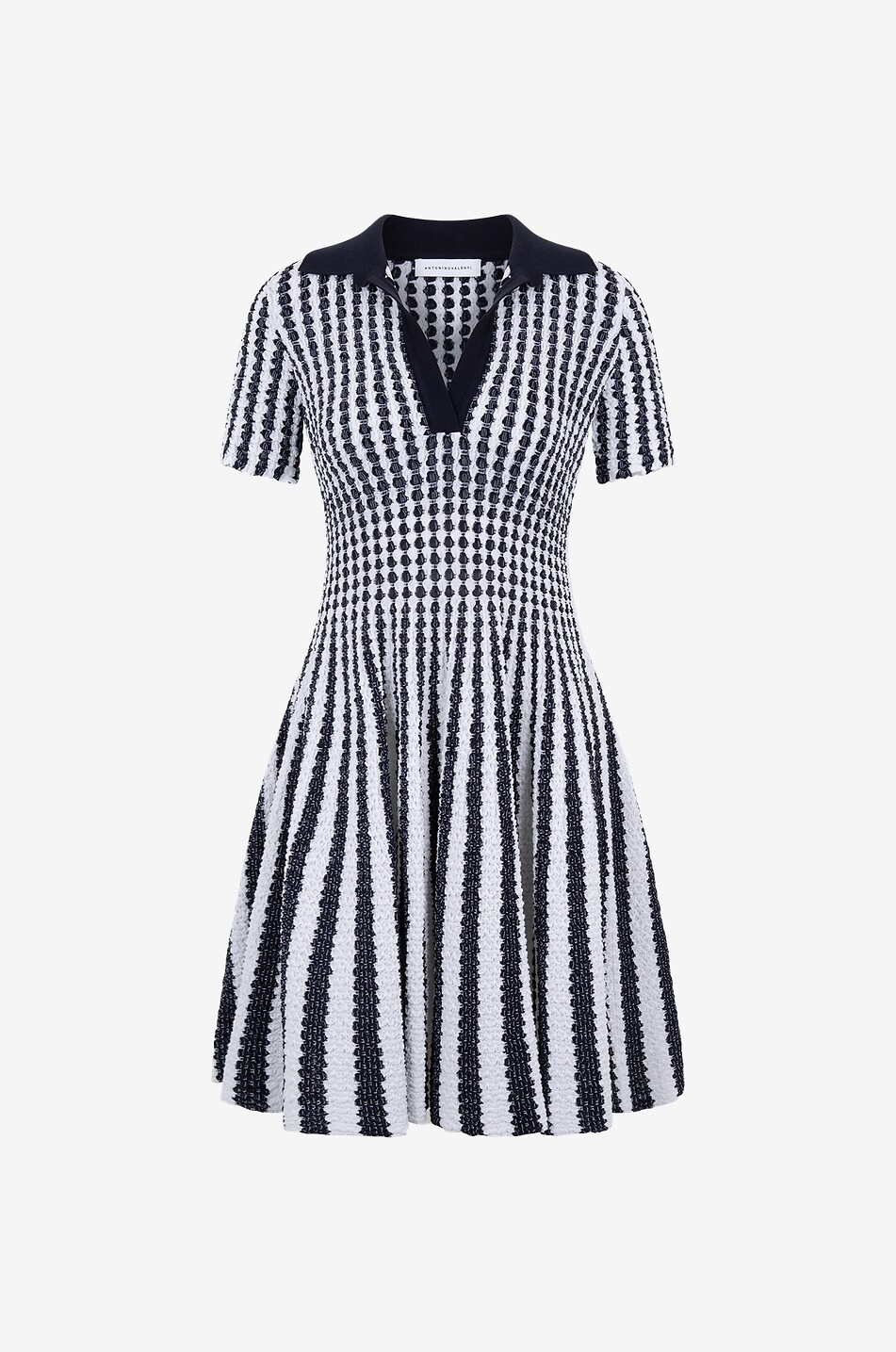 Robe courte évasée en maille losange Brigitte Bardot