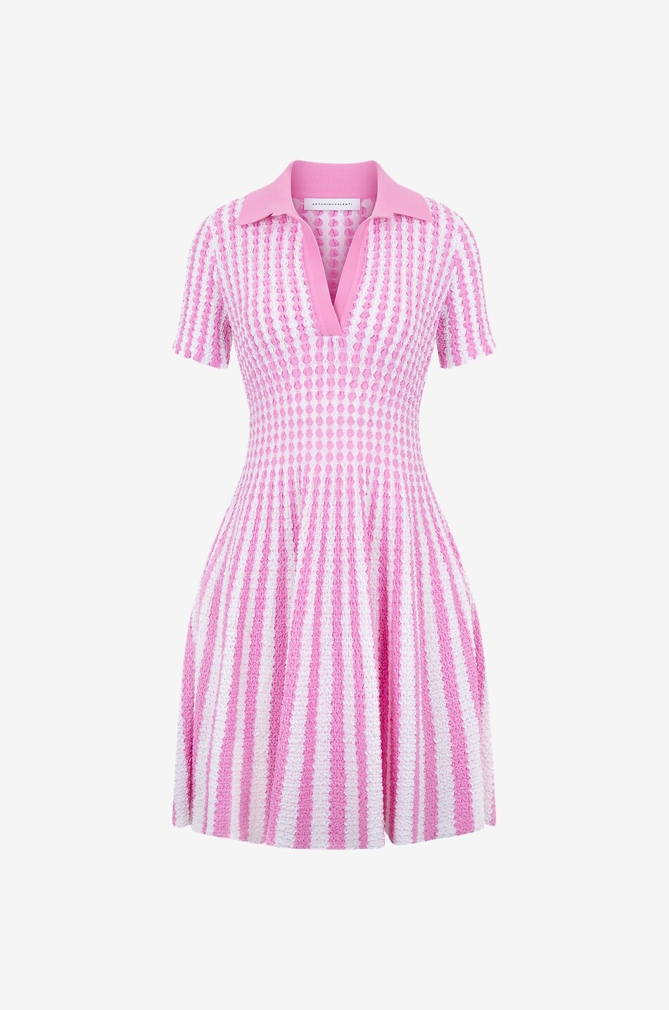 Robe courte évasée en maille losange Brigitte Bardot