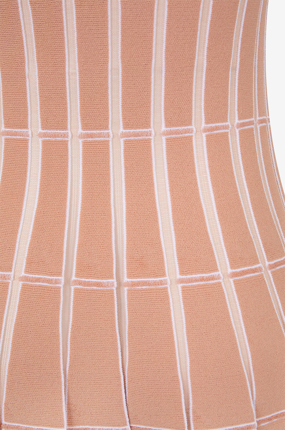 Robe évasé courte en maille à carrés Maria Mulas